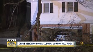Massive tree falls onto Cleveland Heights home