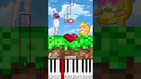 Choose The Right Image To Help Tv Lady Escape Banana Cat (@dafuadoom) - Octave Piano Tutorial