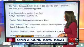 Restaurants Open in Bakersfield on Christmas Day 2017