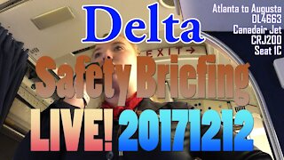 [LIVE] Delta Safety Briefing DL4663 Canadair Jet CRJ200