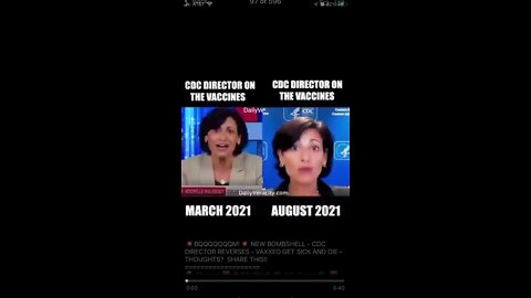 CDC Director Vs herself on the Vaccines within months.