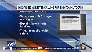 Hogan call for end to Federal Government Shutdown