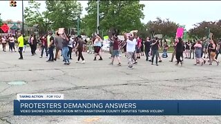 Protesters demanding answers in violent arrests