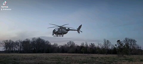 Helicopter in the pasture