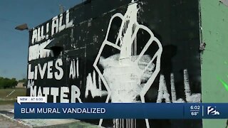 BLM mural vandalized