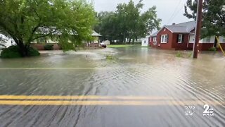 Heavy rain and wind damage on the Eastern Shore