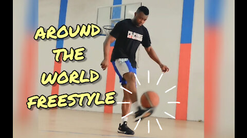 Obinna Ezeike freestyle "Around the world" juggling with basketball