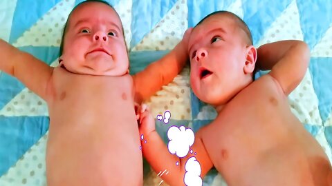 What Happened When Twin Babies Playing Together