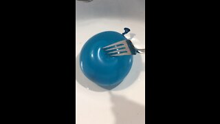 Water balloon vs FORK!!