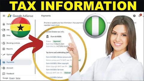 Tax Information YouTube Adsense 2023 | How To Submit Tax Information In Google AdSense