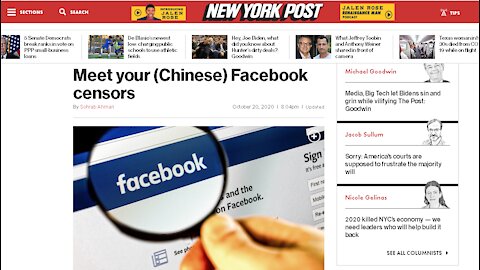 Meet your (Chinese) Facebook Censors China Nationals Run FB Ministry of Truth