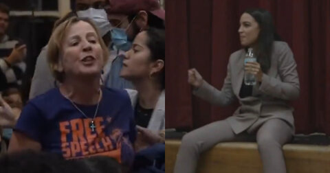 AOC Blasted for Her Reaction to Hecklers Who Crashed Her Town Hall Meeting in Her Own District