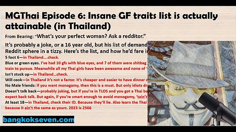 MGThai Episode 6: Insane list of GF demands is attainable...in Thailand