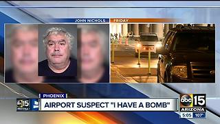 Suspect responsible for shutting down Sky Harbor said he had a bomb