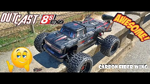 NEW Arrma Outcast 8S EXB RTR with Carbon Fiber Wing AWESOME!!