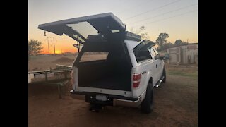 Truck Camper / Raised bed with Storage Build
