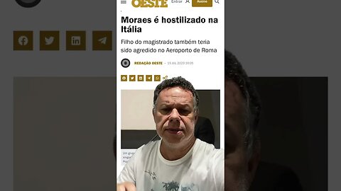 Ministro Alexandre de Moraes é hostilizado em Roma #shortsvideo