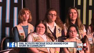 Girl Scouts receive gold award for work in the community