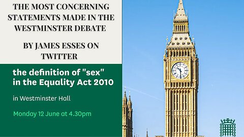 Concerning statements in the Westminster Debate SEX in LAW by James Esses