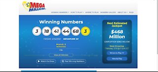 $468M Mega Millions jackpot up for grabs Tuesday