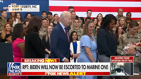 Biden's handlers change traditional president's walking routine to and from Marine One for Biden because they have no choice.
