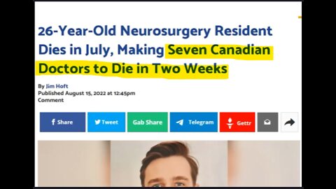 Another Young Doctor Dies Suddenly Just After Alberta Lifts Mandatory Vaccines For Medical Workers