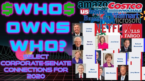 Who owns Who? Government Corporate-Senate connections 2020. Expose the Swamp.