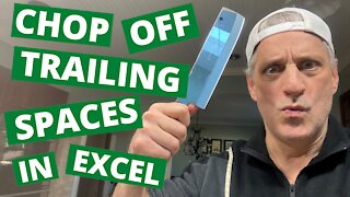 Excel: Remove Trailing Spaces