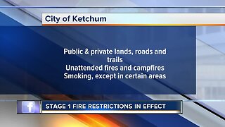 Stage 1 fire restrictions in effect in Ketchum