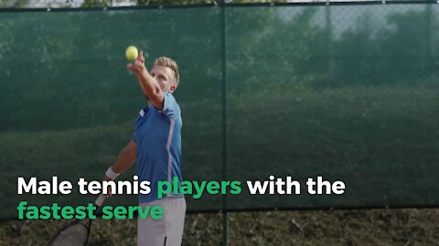 Male tennis players with the fastest serve