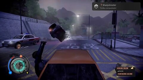 Sharpshooter - Shoot out a cop's tires while fleeing in a police chase - Sleeping Dogs - PS5
