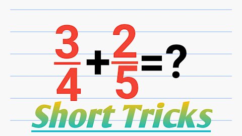 Easy math shortcut tricks magic fraction