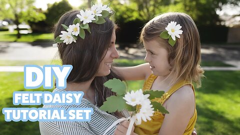 DIY Daisy Felt Flower Headband, Hair Clip and Bouquet | How to make Daisy Felt Flower Headband