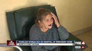 Evicted disabled woman out of hospital, in temporary home