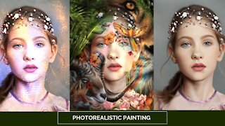 Digital Portrait Painting Menagerie - Beautiful Speedpainting Demo