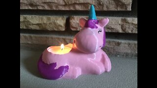3D Printed Unicorn Candle Holder