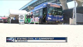 Milwaukee County buses used as cooling stations at Summerfest