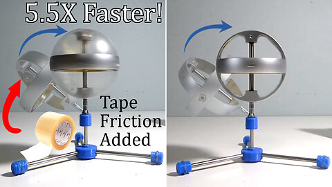 🔬#MESExperiments 25: Increasing Spin Friction Can Make Gyroscopes Rise Much Faster