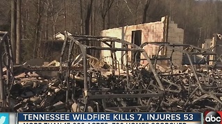 Tennessee wildfire kills 7, injures 53