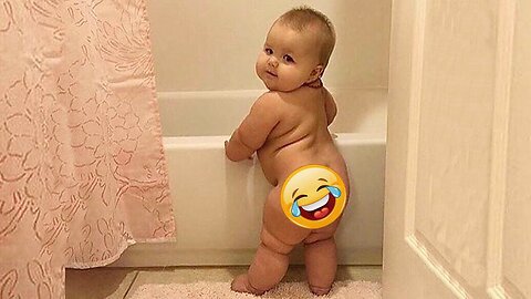 Try Not To Laugh : When baby in the Bathroom and Funny Situations