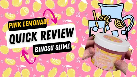 100% Honest Quick Review Pink Lemonade Bingsu Slime from Bliss Balm Slime Shop