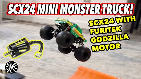 SCX24 Mini Monster Truck With Furitek Godzilla Motor and Rocketman Transmission - Testing