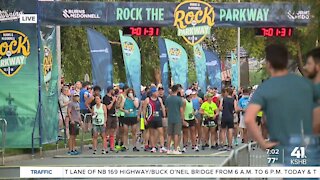 Thousands run at the "Rock the Parkway" marathon