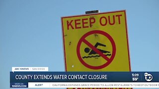 SD County extends water contact closure