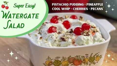 Watergate Salad Recipe - THE CLASSIC made with pistachio pudding mix. So many variations & so easy!