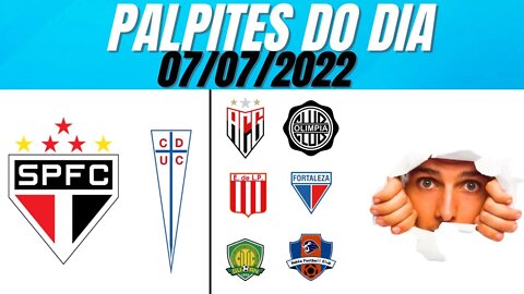 Palpites de Futebol para Hoje 07/07/2022 - Placar Exato Bilhete Pronto