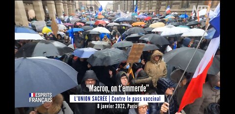 L’UNION SACRÉE : Manifestation contre le pass vaccinal, Paris, samedi 8 janvier 2022