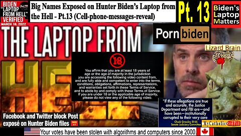 Big Names Exposed on Hunter Biden’s Laptop from the Hell - Pt.13 (Cell-phone-messages-reveal)