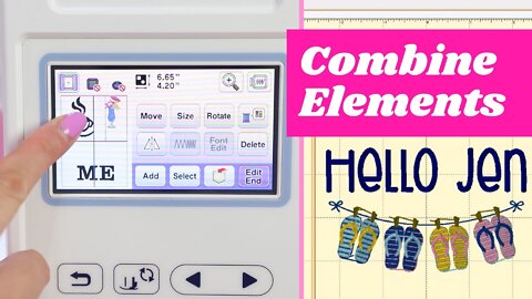 Combine / Merge Design Elements for Embroidery Machines | Brother PE800 | Embrilliance Essentials