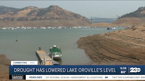 Drought lowers Lake Oroville's level
